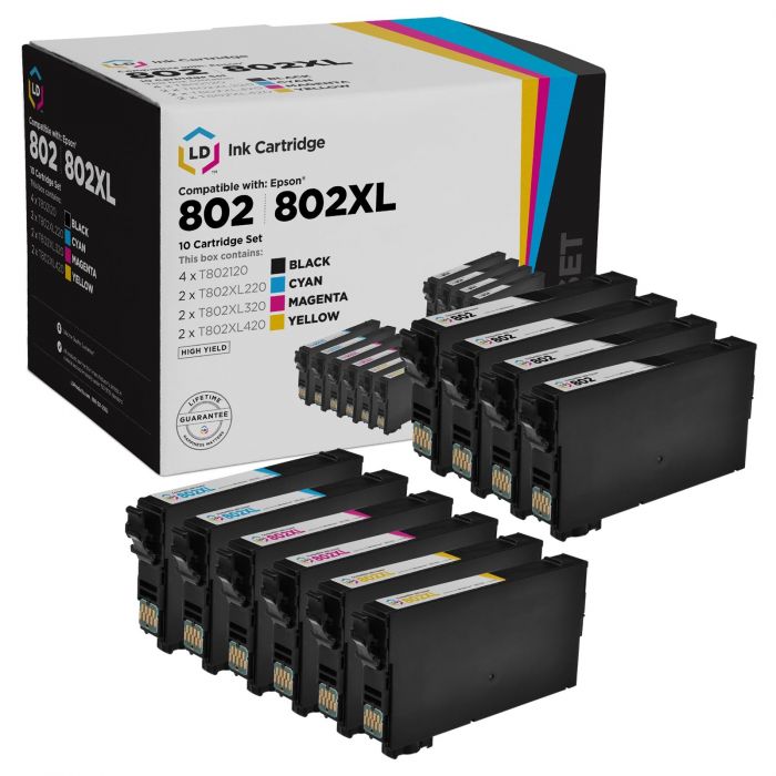 Affordable 10 Cartridge Set For Epson 802802xl Ink Inkcartridges 2091