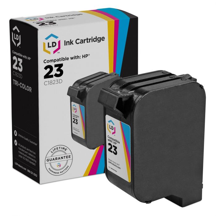 HP / C1823D Tri-Color Remanufactured Ink- Discounted Prices with Compatible Cartridges -