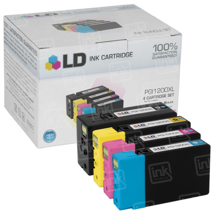 Affordable 4 Cartridge Set For Canon Pgi 1200xl Ink Inkcartridges 3940